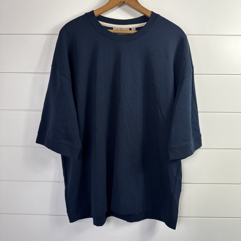 Amongst Others Crewneck Pullover Boxy Tee Shirt Navy Blue sz XL